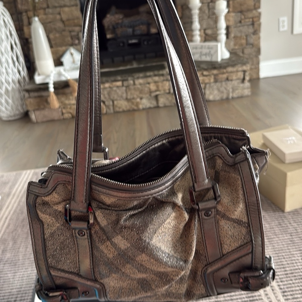 Burberry Brown and Black Shoulder Bag
